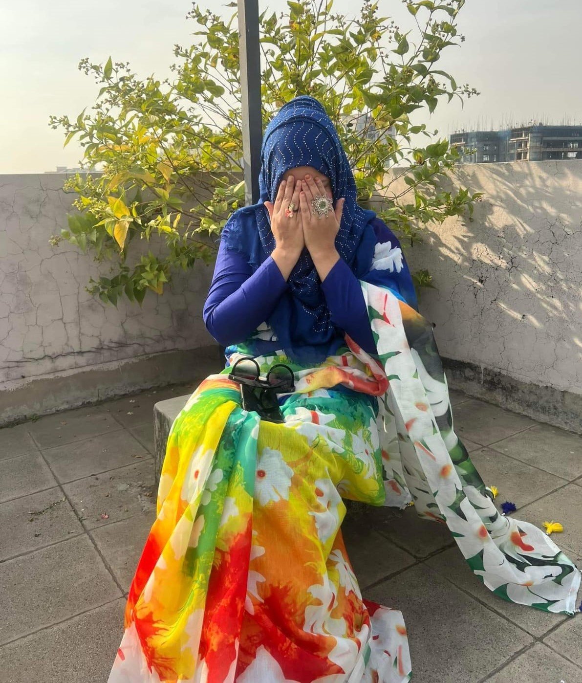 ডিজিটাল প্রিন্ট চান্দুরি সিল্ক শাড়ি